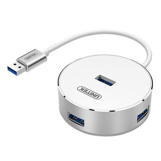 UNITEK USB 3.0 4-Port Hub with Apple Style Aluminium - Office Connect