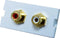 DYNAMIX 2 RCA Stereo Bezel for AVP-3UFP Plate. Red - Office Connect