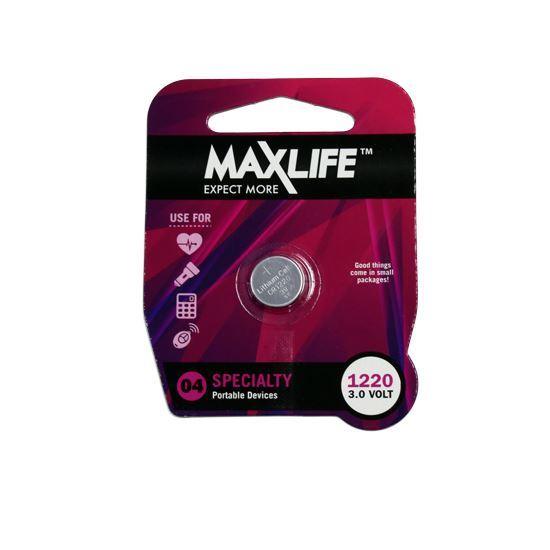 MAXLIFE CR1220 Lithium Button Cell Battery. 1Pk. - Office Connect