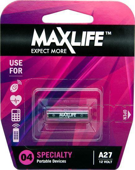 MAXLIFE A27 Alkaline 12V Battery. 1Pk. - Office Connect