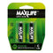 MAXLIFE C Alkaline Battery 2 Pack Long Lasting Alkaline - Office Connect