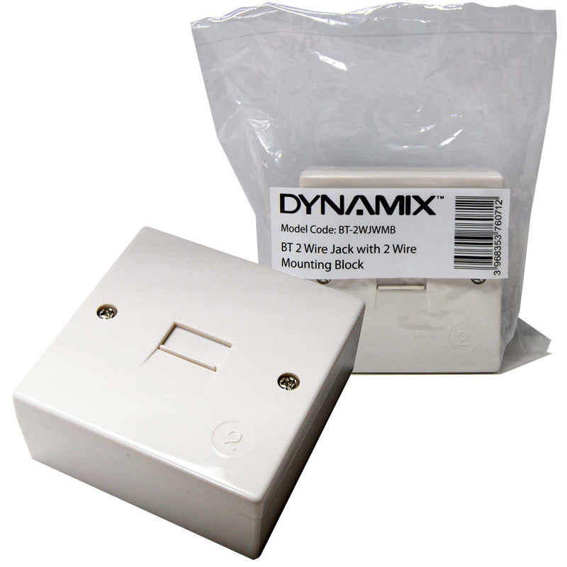 DYNAMIX BT 2 Wire Jack Telepermited *** NO Mounting - Office Connect