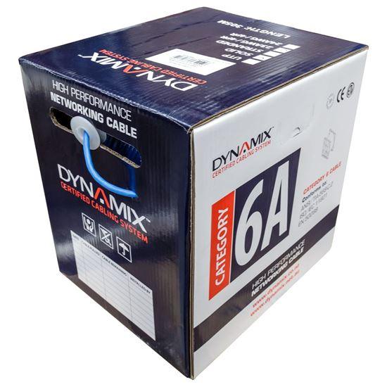 DYNAMIX 305m Cat6A Blue S/FTP Cable Roll, 500MHz, - Office Connect