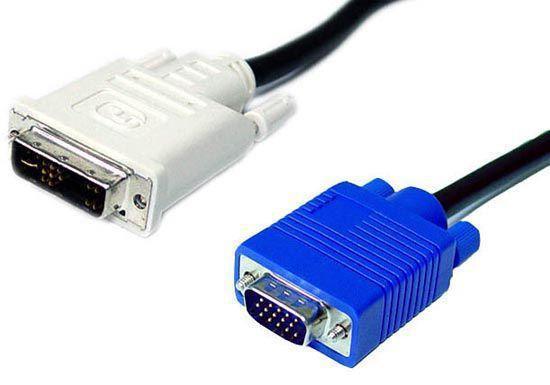 DYNAMIX 2m DVI-A (12+5) Male to VGA Male Cable - Office Connect