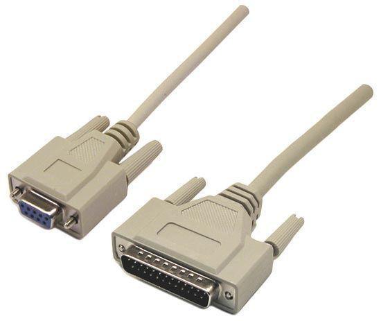 DYNAMIX 2m Null Modem Cable DB9 F/DB25M - Office Connect