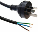 DYNAMIX 4M 3Core 1mm Bare Wire to 3-Pin Power Plug - Office Connect