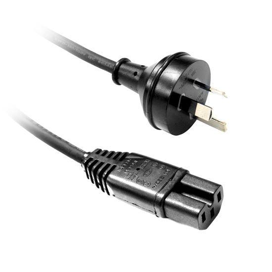 DYNAMIX 1M Power Cable 3-Pin to Notched C15 Rubber - Office Connect
