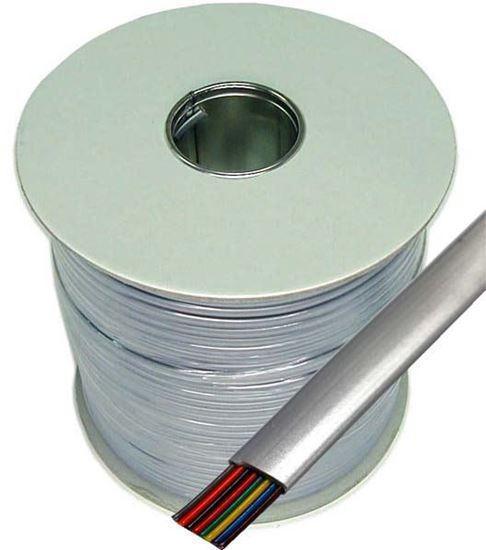 DYNAMIX 300m Roll 8-Wire Flat Cable, Silver colour, - Office Connect