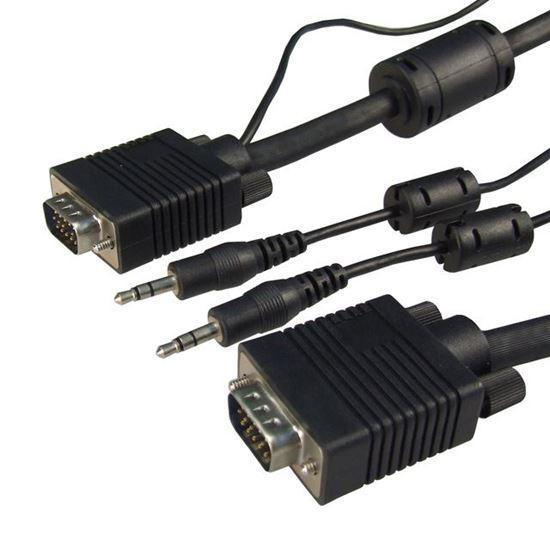 DYNAMIX 2m VGA Male/Male Cable with 3.5mm Male/Male - Office Connect