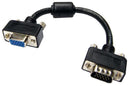 DYNAMIX 0.18m Slimline VGA Male to Female Pigtail, - Office Connect