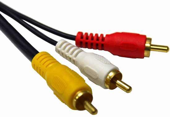 DYNAMIX 10m RCA Audio Video Cable, 3 to 3 RCA Plugs. - Office Connect