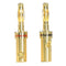 DYNAMIX Banana Plugs Gold Plated Secure Double Screws. - Office Connect