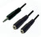 DYNAMIX 0.2m Stereo Y Cable 3.5mm Plugs - Office Connect