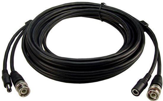 DYNAMIX 10m BNC Male to Male with 2.1mm Power Cable - Office Connect