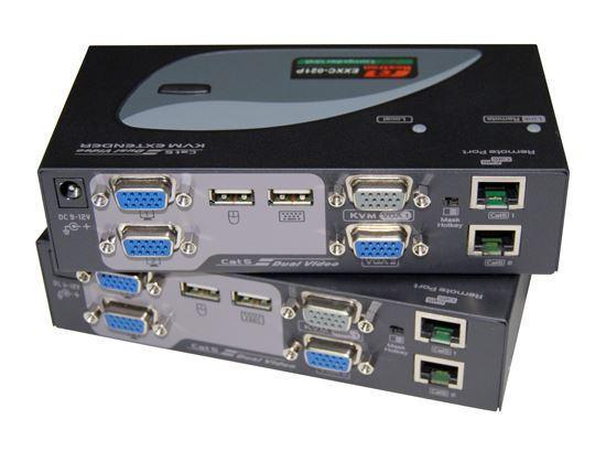 REXTRON Dual View KVM Extender Allows VGA, mouse & - Office Connect