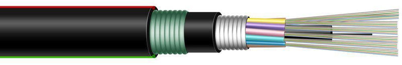 DYNAMIX 2km OM3 24Core Fibre Armoured Direct burial. - Office Connect