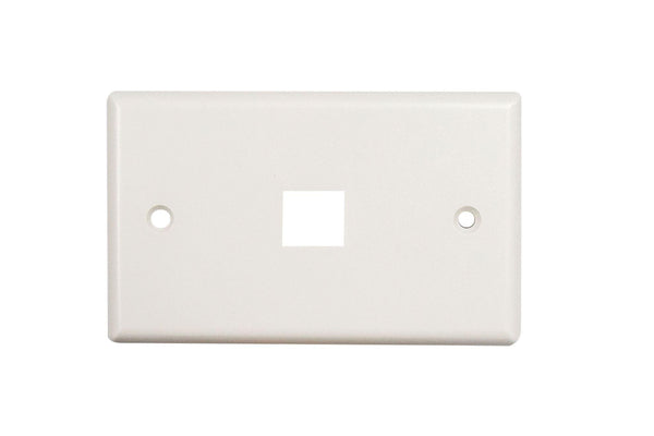 DYNAMIX Single Port Face Plate for 110/Keystone Jacks. - Office Connect