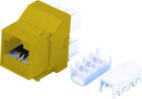 DYNAMIX Cat6 YELLOW Keystone RJ45 Jack for 110 Face - Office Connect