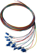 DYNAMIX 2M LC Pigtail OM3 12x Pack Colour Coded, 900um - Office Connect