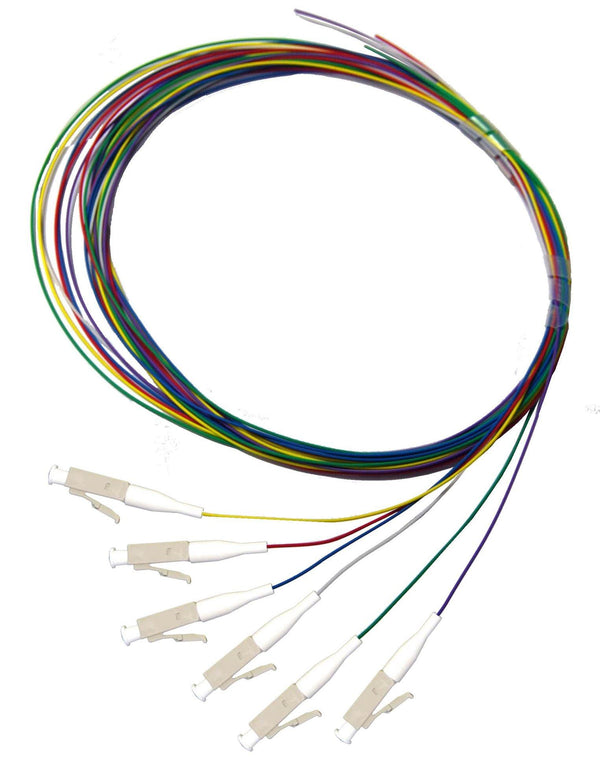 DYNAMIX 2M LC Pigtail OM3 6x Pack Colour Coded, 900um Multimode - Office Connect 2018