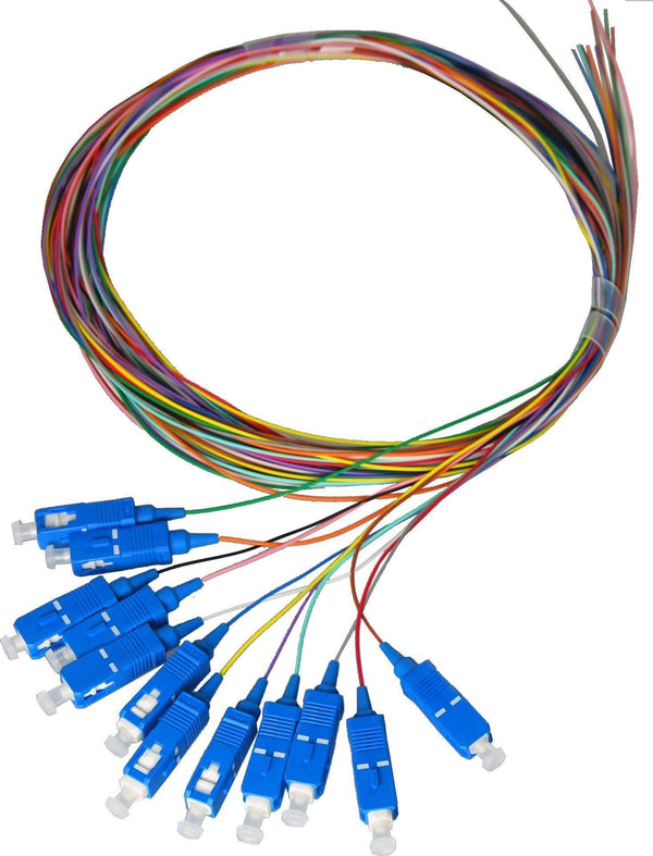 DYNAMIX 2M SC Pigtail OM3 12x Pack Colour Coded, 900um - Office Connect