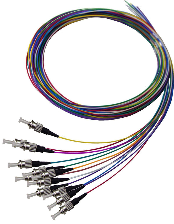 DYNAMIX 2M ST Pigtail OM3 12x Pack Colour Coded, 900um - Office Connect