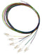DYNAMIX 2M LC Pigtail OM4 6x Pack Colour Coded, 900um - Office Connect