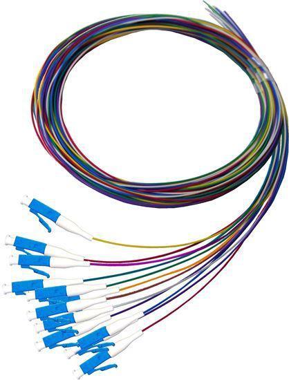 DYNAMIX 2M LC Pigtail OS2 12x Pack Colour Coded, 900um - Office Connect