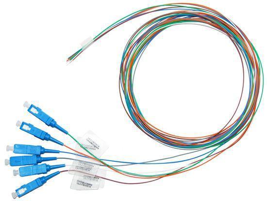 DYNAMIX 2M SC Pigtail OS2 6x Pack Colour Coded, 900um - Office Connect