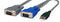 REXTRON 3m, 2-to-1 USB KVM Switch Cable All in 1x - Office Connect