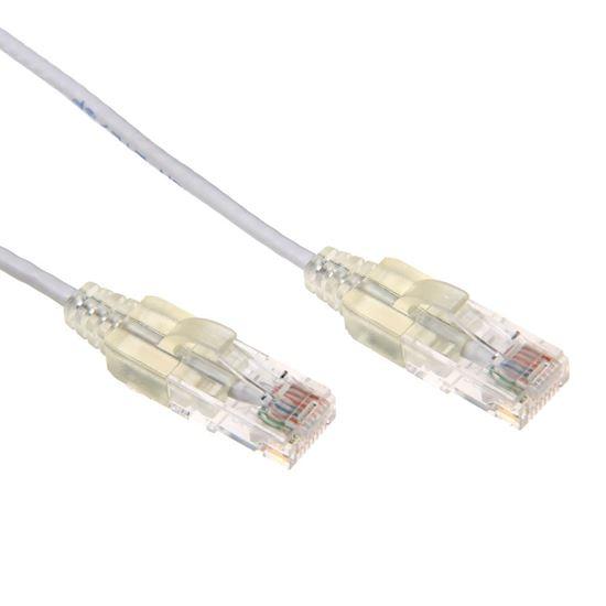 DYNAMIX 2m Cat6A 10G White Slimline Component Level - Office Connect