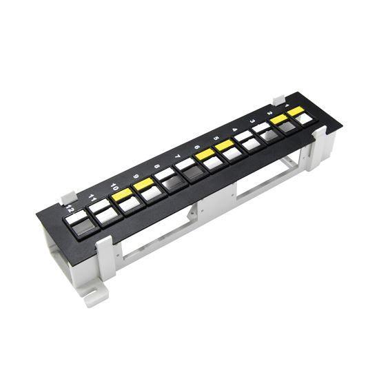 DYNAMIX Mini 12 Port Unloaded Keystone Patch Panel - Office Connect