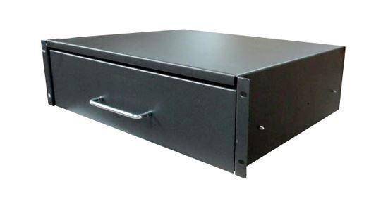 DYNAMIX 3U Rackmount Lockable Draw, 350mm Deep, 112mm - Office Connect