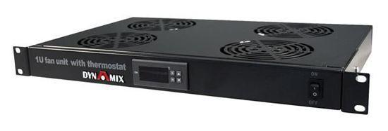 DYNAMIX 1U Fan Unit with Digital Thermostat. 4x Fans, - Office Connect