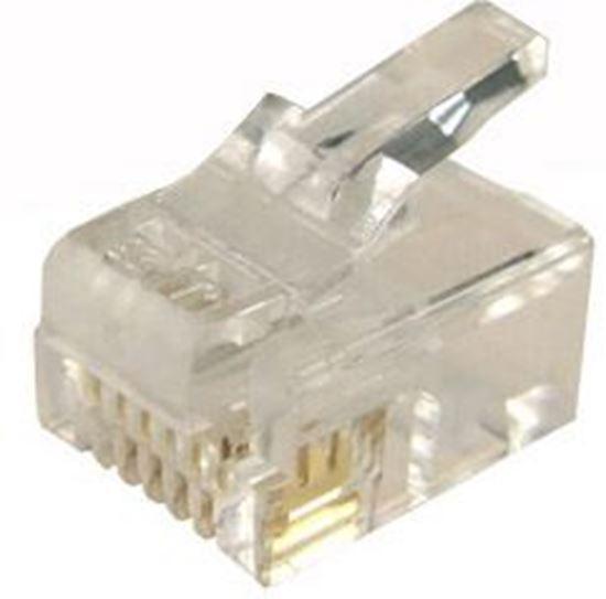 DYNAMIX RJ12 Plug 200pc Jar, 6P6C Modular for SOLID - Office Connect