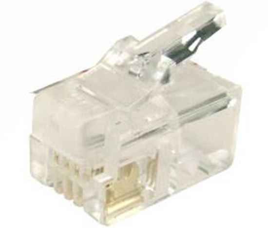 DYNAMIX RJ14 Plug 200pc Jar, 4P4C Modular Plug. 6 - Office Connect