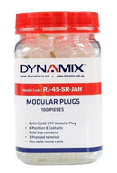 DYNAMIX RJ45 Plug 100pc Jar, 8P8C Modular Plug (Round, - Office Connect