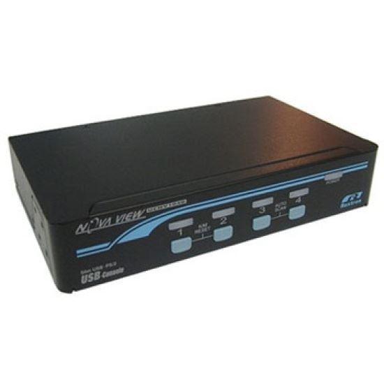 REXTRON 1-4 USB/PS2 Hybrid KVM Switch with USB Console - Office Connect