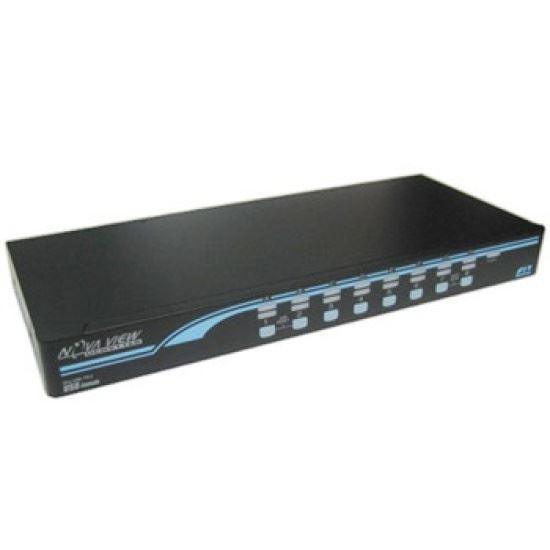 REXTRON 1-16 USB/PS2 Hybrid KVM Switch with USB Console - Office Connect