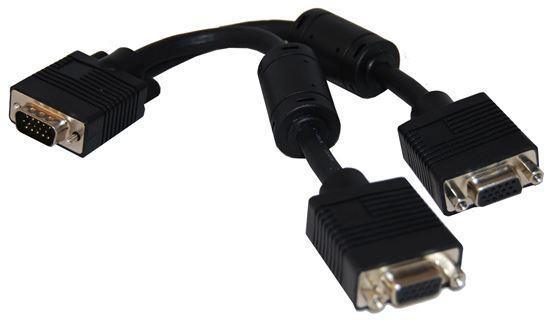 DYNAMIX 2m VGA Monitor Splitter Cable. (HD DB15M to - Office Connect