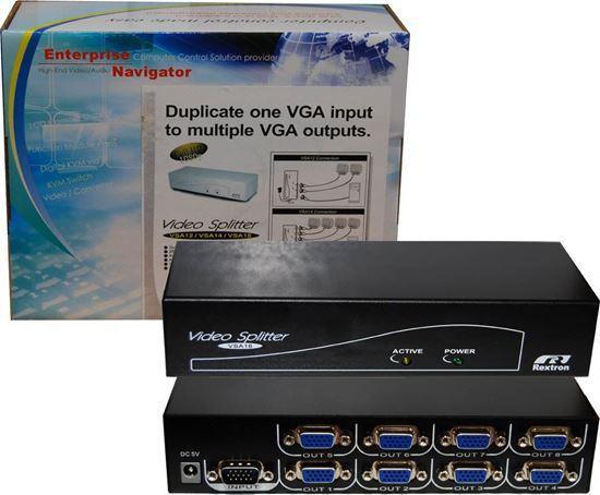 REXTRON 1 to 8 VGA Monitor Multiplexer 300MHz (5V - Office Connect