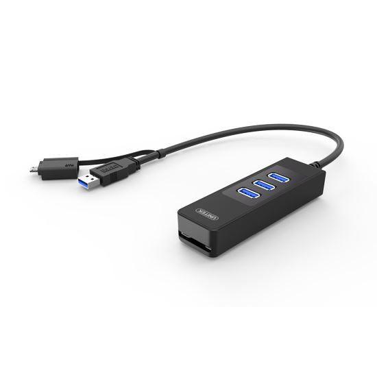 UNITEK USB 3.0 3-Port Hub with Built-in SD Card Reader - Office Connect