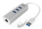 UNITEK USB-A 3.0 3-Port Hub with 1x Gigabit Ethernet - Office Connect