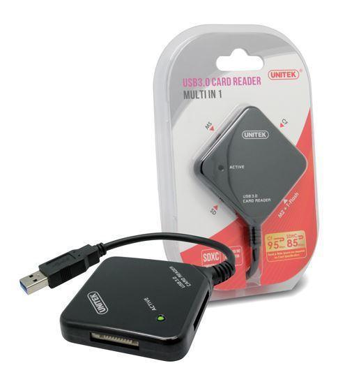 UNITEK USB 3.0 Multi-In-One Card Reader with 4x Memory - Office Connect