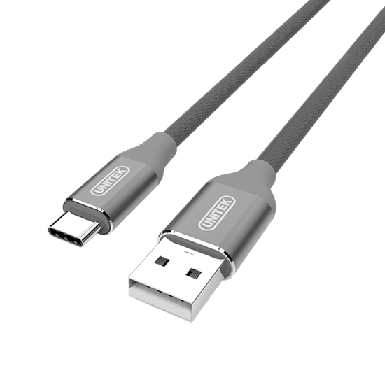 UNITEK 1m USB-A to USB-C Cable. Tangle free high quality - Office Connect