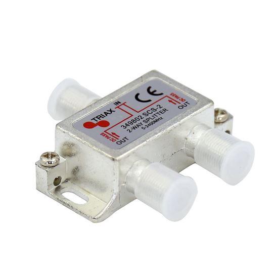 TRIAX RF 2-Way Splitter, 5~2400MHz. All ports power - Office Connect