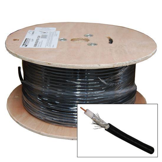 DYNAMIX 100m Roll RG6 Shielded Cable. Black. 75ohm. - Office Connect