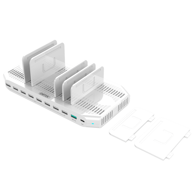 UNITEK 10-Port USB Smart Charging Station. (9 Port - Office Connect