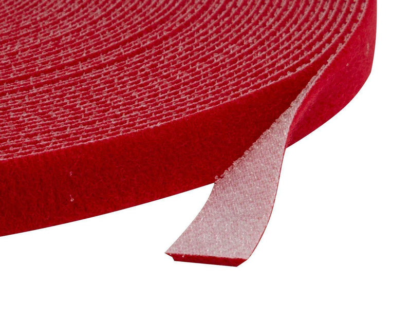 DYNAMIX Hook & Loop Roll 20m x 12mm dual sided, RED - Office Connect