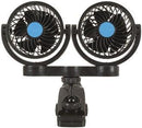 Dual 100mm 12V Fans with Clamp Mount - Office Connect